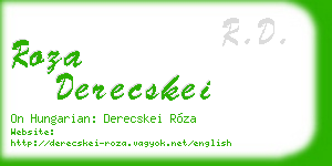 roza derecskei business card